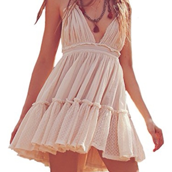 Dresses & Skirts - Boho Halter Mini Dress